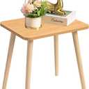 FORAOFUR Side Table, Modern End Table, Wooden Small for Living Room, Bedroom and Balcony, Rectangular Accent Table Home Decor, Easy Assembly (Nature)