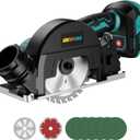 4" Brushless Cordless Cut-Off Tool Compatible with Makita 18V Battery, 500W mini Saw Up to 12000RPM with 6 Cut Off Wheel, 4" Blades & Base Plate for Metal, Wood, Tile and Plastic (No Battery)