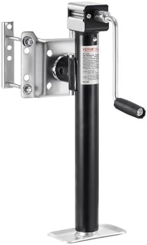 VEVOR 5000 lbs Dynamic Load Capacity, Heavy Duty Swivel Bolt-on Trailer Jack, 14.3" Lift Trailer Jack Stand with Handle for RV, Horse, Utility, and Yacht Trailers