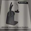 Bluetooth Headset, Wireless Headset with Microphone for PC, V5.2 Computer Headset with Noise Cancelling Mic, USB Dongle, Charging Base & Mute Button for Work, Cell Phones, Computer (Black)