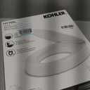 KOHLER 25876-0 Hyten 3" Height, Elevated Soft Close Round Toilet Seat, Contoured Seat with Grip-Tight Bumpers, Quick-Attach Hardware, White