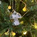 4Pcs Mini Disco Mushroom Hanging Ornaments Mirror Ball Decorations for Christmas Tree Party, Wedding Christmas Home New Year Unique Decor