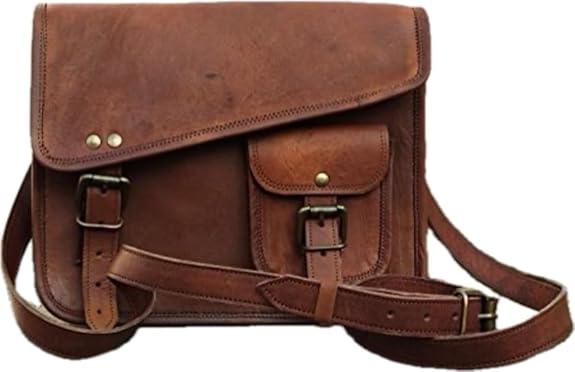 Stylish Men's Genuine Leather Brown Shoulder Messenger Passport Bag Murse