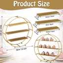 Qinyoung 1 Pcs 22 Inches Gold Metal Tiered Cupcake Stand 3 Tier Dessert Stand Cake Dessert Holder Display for Cupcake Table Display Wedding Birthday Party Decorations