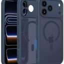 2 x for iPhone 17 Pro Max Case, Translucent, Camera Protection, Blue | Solid Matte Back Cover, MagSafe Compatible, All Around Shockproof, Slim & Comfortable Grip, Smooth & Anti-Fingerprint