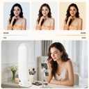 Desktop Video Light 3 Color Temperature 3000-6500K Foldable Lamp Ring Light for Photography, Making up, Zoom Computer Meetings, Live Stream, Home Office, Podcast, Gaming, Study