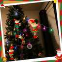 3 Pcs 7.8 in Christmas Plush Elves Figurine Gifts Xmas Tree Decoration with Light String Adorable Christmas Elves Gifts Exchange Funny Stuffed for Winter Holiday Fireplace Festive Home