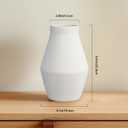 White Ceramic Vase, 10 Inch