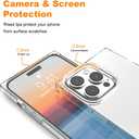 2 x Clear Rectangle Case Compatible with iPhone 14 Pro Max 6.7 inch 2022, 360 Full Body Coverage Hard PC + Soft Silicone TPU 2 in 1 HD Clear Shockproof Cover, Protective Transparent Case