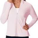 Rdruko Women's UPF 50+ Lightweight Athletic Jackets Sun Protection Full Zip Long Sleeve Packable Workout Shirts Running XS