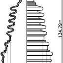 FB3000 Small Shaft Universal CV Boot