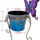 Teaeeno Butterfly Decor Flower Pot,Outdoor Flower Planters,Animal Succulent Flower Pot,Metal Flower Pots,Decorative Fun Planter for Cactus and Air Plants for Indoor/Outdoor Use,Perfect Gardening Gifts, Color Butterfly 8"lx7"wx12.2"h