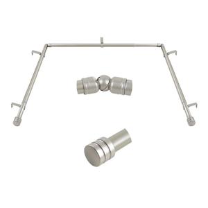 Bay Window Curtain Rods, HOTOZON 1 Inch Heavy Duty Curtain Rods for Bay Windows 36-72 Inch(Center Rod), 20-36 Inch Side Rods for Windows, Antique Silver, Decorative Drapery Rods with End Cap Finials : Home & Kitchen