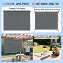 LOVE STORY Patio Shades Roll Up Outdoor Cordless Roller Shade 8'(W)*6'(H) for Patio Porch Gazebo Balcony Deck Backyard, Dark Grey
