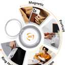 Temdan Designed for iPhone 16 Pro Max Case, 360Rotatable Ring Stand Compatible with MagSafe Military-Grade Protection Magnetic Kickstand Case 6.9 inch-Clear