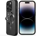 AUROX for iPhone 14 Pro Case with Invisible Stand [Compatible with MagSafe] Military-Grade Protection, Shockproof Slim Magnetic 14 Pro Case for Men Women Magnetic Phone Case Cover, Black