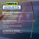 Rain-X Acoustix 14" Wiper Blades (Pack Of 1), Whisper Quiet Automotive Replacement Windshield Wipers, Plasma Treated & Graphite-infused Coating for Smooth Performance & Long-lasting Durability