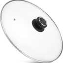 10 Inch Pan Lid Replacement Glass Lid for Pans, Pots, Skillets and Cast Iron, Clear, 1 Set