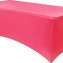 Stretch Spandex Rectangular Table Cover 36x20 Inch, Pink