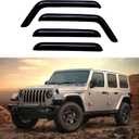 Window Visors Rain Guards Shield for 2018-2024 Wrangler JL, Tape-on Window Wind Deflectors Vent Shades for 2020-2024 Gladiator,4Pcs