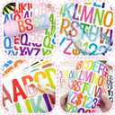 3 x Fxiaoy 10 Sheets 470 pcs Vinyl Letters Stickers Numbers Decals,Self-Adhesive Alphabet Number Stickers Kit for Mailbox, Signs, Cars, Trucks, Home, Window, Door,Notebook (Purple, 2 inch)
