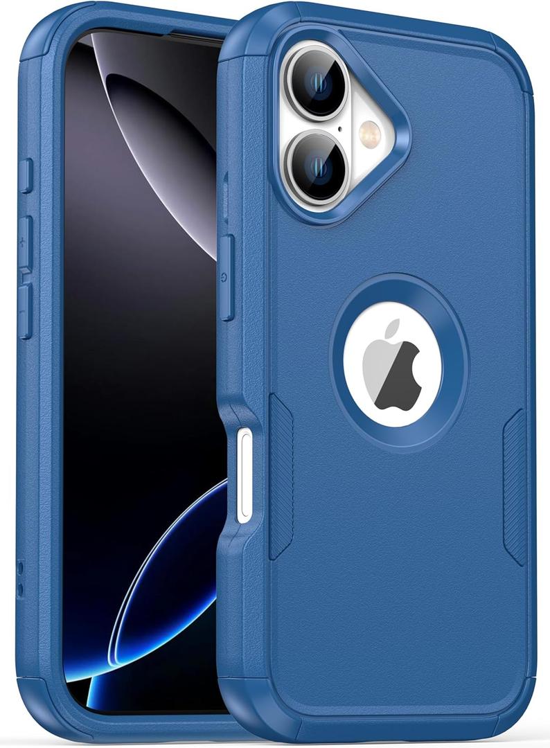 for iPhone 17 Magnetic Case,Compatible with Magsafe,2X Screen Protector,Heavy Duty Protection,Rugged & Durable Phone Case for iPhone 17 Case,Blue