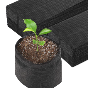 ENPOINT Black Plant Grow Bags, Pack of 100 7.5x7.5 Breathable Non-Woven Fabric Grow Bags for Planting Seedling Pots 1 Gallon Plant Pots
