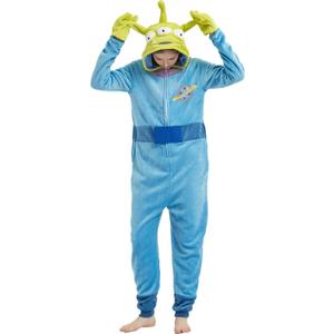 SWEETXIN Adult Unisex Onesie Pajamas Halloween Christmas Cosplay Costume Suit for Women and Men (Alien) X-Large