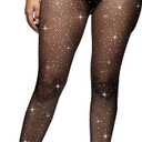 Sparkly Rhinestone Stockings for Women, Glitter Fishnets Tights Pantyhose for Dance Concert
