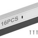 FoldTier 16 Pcs All-Season Door Sweep for Bottom of Door Exterior and Interior, Aluminum Alloy and Rubber, Commercial Weather Stripping Draft Stopper for Threshold Seal (1-3/4 x 36 Inch,Silver)