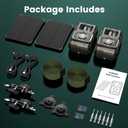 MAXDONE Solar Trail Camera 2 Pack - 4K 64MP WiFi Bluetooth Solar Deer Camera with Night Vision Motion Activated, Game Camera IP66 Waterproof, Wildlife Cameras Built-in Battery Rechargeable Power