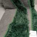 Zentavio Bedside Rugs Small 46*70 inch Shag Entry Entrance Rugs Soft Bedroom Carpet Area Rugs for Dorm College Essentials Non-Slip Living Room Throw Rug Home Decor Aesthetic Nursery Emerald Green