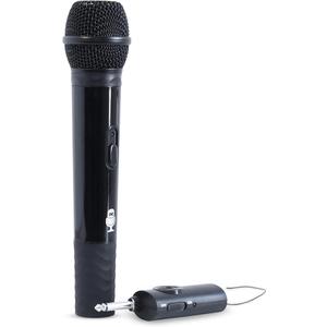 Singing Machine Portable Wireless Microphone (Black) - Premium Unidirectional UHF Wireless Mic for Singing , Speeches & Events - Cordless Mic Compatible with Karaoke Machines, PA Systems & More