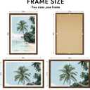 Hongkee 27x40 inch Poster Frame, Rustic Brown Wood Style, Wall Mounting