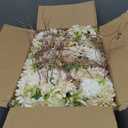 Party Table Centerpieces - Set of 6 Pre-Made Daisy Floral Arrangements with Black Metal Vase for Birthday, Baby Shower, Events Celebration Decorations - Ivory White & Rose Gold