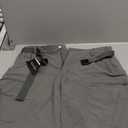 Mens Cargo Hiking Shorts Water Resistant Quick Dry Lightweight Breathable Tactical Shorts with Nylon Belt (36W x 10L, Grey)