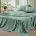 Bedsure California King Sheet Sets - 4 Pieces Soft Cal King Sheets - Breathable & Cooling - Hotel Luxury - Easy Care Polyester Microfiber Bedding for Kids, Women, Men, Mint Green