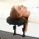 Massage Headrest for Bed, Massage Home Mattress Top Massage Bed Head Extension Kit, Adjustable Headrest Face Cushion Massage Table at Home, Face Down Pillow After Eye Surgery (Black)