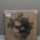 InSimSea Square Framed Canvas Wall Art, Flowers Decor Flowers in Vase Paintings Wall Art, Floral Pictures Wall Decor for Bedroom Bathroom, Kitchen Office Living Room Wall Decoration 24"x24" (White Roses)