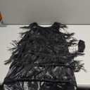 Girls Flapper Dress 1920s V-Neck Evening Gown Sequin Beaded Maxi Dress for Wedding Black Gold M 10-15 Y