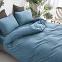 Luxlovery Blue King Size Comforter Set Lake Blue Bedding Set Women Men Quilt Blanket Soft Breathable Comfy Fluffy Lightweight 3 Piece Comforter Set King Size