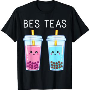 Bubble Tea Boba Tapioca Beads Milk Drink Kawaii Friend T-Shirt, Size S