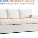 Comfort Works Custom Ektorp 3 Seater Sofa Cover, Replacement Slipcover Compatible with IKEA Ektorp 3-Seater Sofa (Cream)