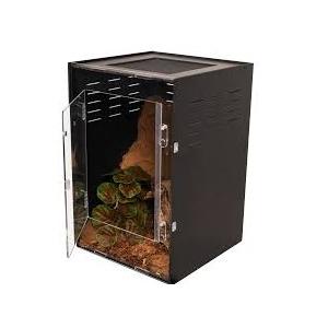 Glass Terrarium Tank 8"x8"x12", Front & Top Opening Door Full View Visually Appealing Mini Reptile or Amphibians Habitat