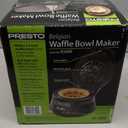 Presto 03500 Belgian Waffle Bowl Maker,Black, 9.3 x 8.25 x 5.25 inches