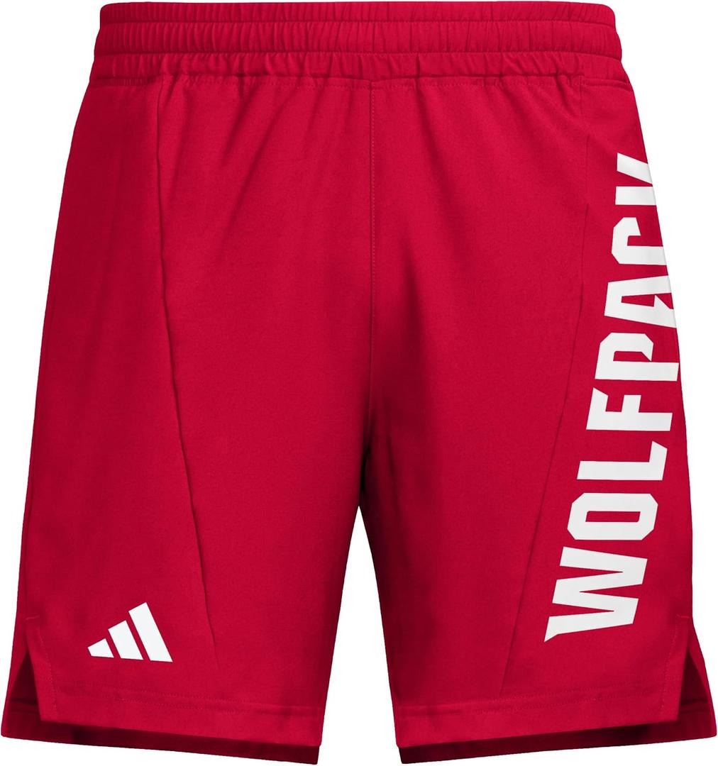 adidas Men's Designed for Training Woven NCAA University Team Shorts (Red) S: