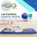 Memory Foam Camping Mattress pad, Comfortable Thick Floor Sleeping Mat for Adults with Waterproof and Non-Slip Bottom, Portable Roll Up Mattress for Sleepover Guest,Cot Mad for Car Camping