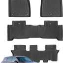 Priprilod Floor Mats Fit for Acura MDX 2007-2013 All Weather Protector TPE Floor Liners Custom Fit Car Mats Non-Slip