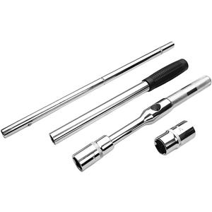 Car Extended Lug Wrench, Heavy Duty 4 Way Vehicle Tire lron Nut Wrench Set with 17/19 and 21/23mm Sockets, Automotive Wheel Changing Bolt Nut Removal Tool, Universal for SUV RV Pickup