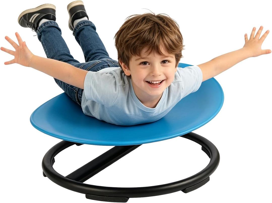 Spinning Chair for Autistic Kids,Swivel Chair for Kids, 220 lbs Weight Capacity, Autism Chair for Developing Physical Coordination, Sensory Toy Gift for Children with Autism and ADHD, 3+ Years (Blue)